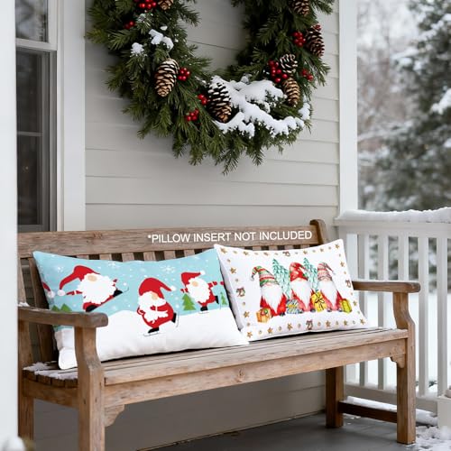 Winter Snowman Lumbar Pillow Cover 12x20 - Home Decor Throw Pillow