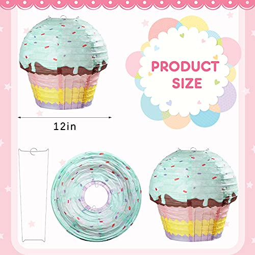 6 Pieces Candyland Cupcake & Donut Lanterns Party Decorations - Halloween & Birthday