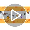 Halloween Pennant Banner Garland - 32Ft Fabric Triangle Flags for Party Decor - Black Orange Purple