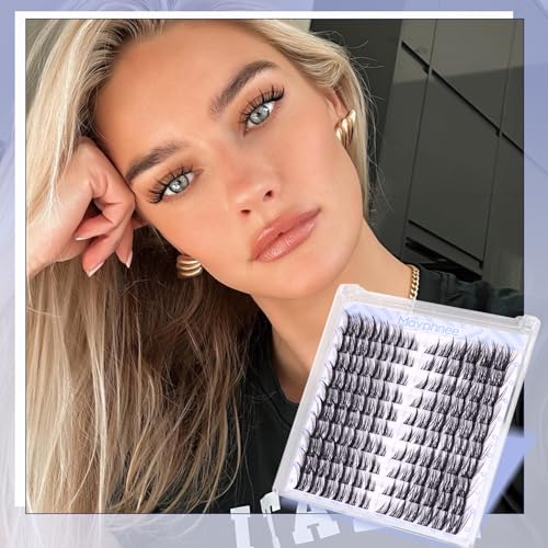 Cat Eye Anime Spiky Cluster Eyelash Extensions - Natural Wispy Lashes 120 Pcs