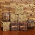 8 Pcs Western Hay Bale & Wine Barrel Party Decoration Boxes - Rustic Centerpieces