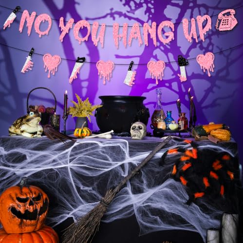 Halloween Scary Movie Night Banner Set - Glittery Party Decorations