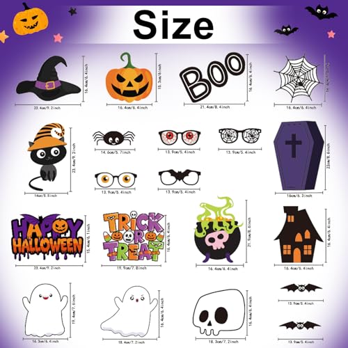 Halloween Party Decorations Kit with Backdrop, Photo Props, Balloons