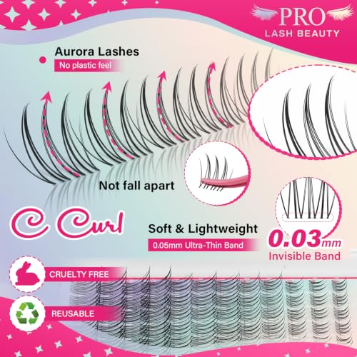 DIY Eyelash Clusters with Invisible Band - Natural Look, Waterproof, 8-18mm Mix - Aurora Variation of THIS listing