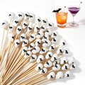 Halloween Skull Head Cocktail Picks - 100 Bamboo Skewers for Parties - Variation: Skull Head