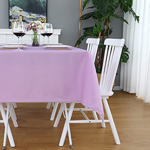 Lavender Waterproof Rectangular Tablecloth 60 x 84 Inch - Heavyweight 210 GSM Polyester