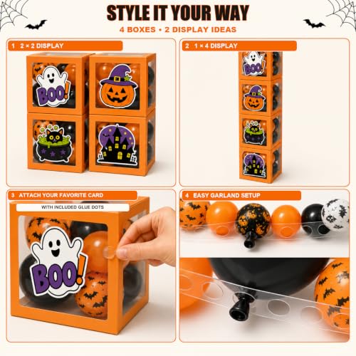 128 Pcs Halloween Party Decorations Kit with Banners Balloons & Bat Decor - Variation of THIS listing