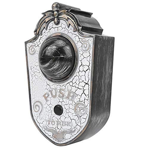 Halloween Doorbell with Spooky Sounds - Animated Eyeball Haunted Decoration - White