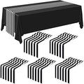 Breling 6 Pack Black and White Striped Table Runner 12 x 108 Inches - Variation of THIS listing