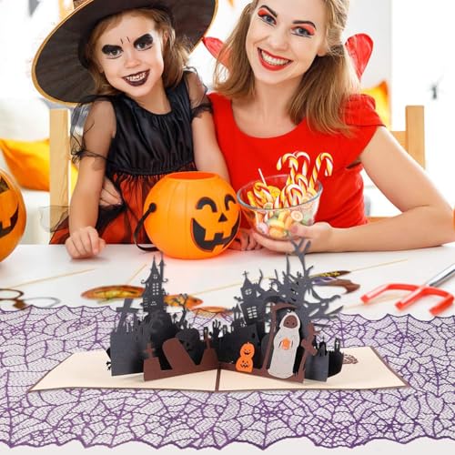 Purple Lace Spider Web Table Runner - 13x72 Inch Halloween Decor - Variation of THIS listing