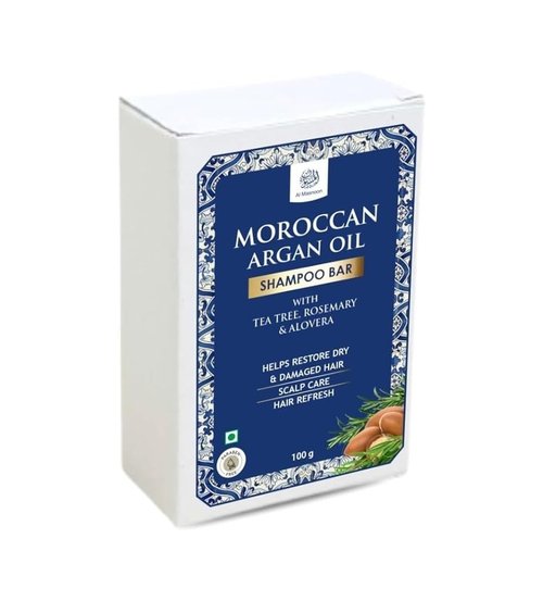 Moroccan Argan Oil Shampoo Bar - Nourishing Tea Tree & Rosemary for Dry, Damaged Hair | 3.5 oz