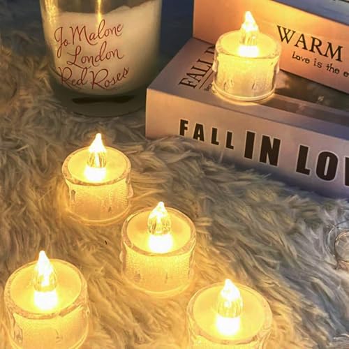 Drop Wax Shape 96Pcs Flameless Battery Operated Tea Lights Candles Set