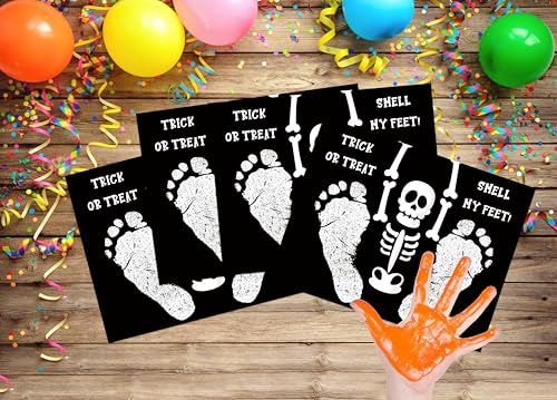 Halloween Trick or Treat Smell My Feet Footprint Art Kit - Baby Shower & Craft Supplies