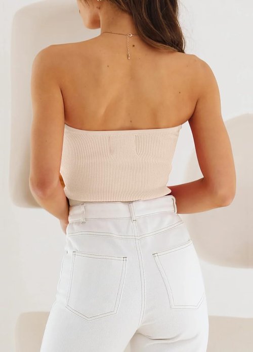 EFAN Women's Tube Top - Cute Summer Crop Top for Beach Vacation | Y2K Strapless Sleeveless Design