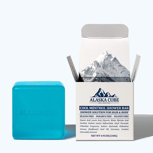 Skiennix Cool Menthol Body Soap Bar - Refreshing Cleanser with 3% Menthol | 4.93oz for Men & Women