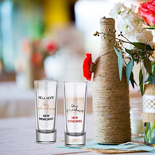 Set of 2 Shot Glasses for Housewarming & Home Bar - 2 oz Durable Glass