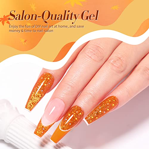 Born Pretty Maple Caramel Fall Winter Gel Nail Polish Set - 6 Trendy Shades