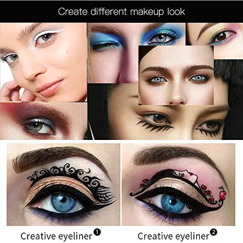 Black & White Eyeliner Pencil Set with Sharpener - Waterproof, High Pigment, Quick Dry