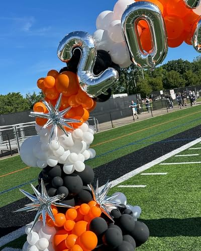 Halloween Fall Balloon Arch Kit - 117 Pcs Orange Black White Party Decorations