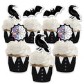 Goth Girl Cupcake Decoration Kit - Halloween or Gothic Party Supplies Set of 24