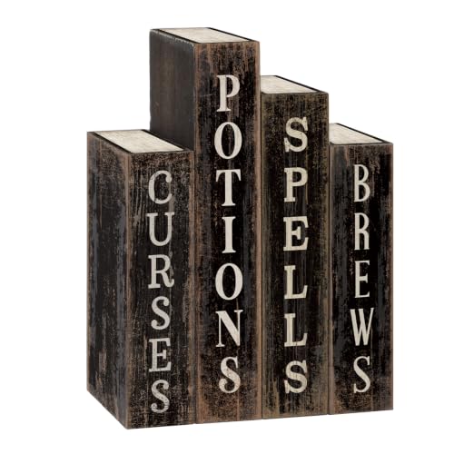 Halloween Spell Potion Sign Wooden Book Set - Spells 2 Variation