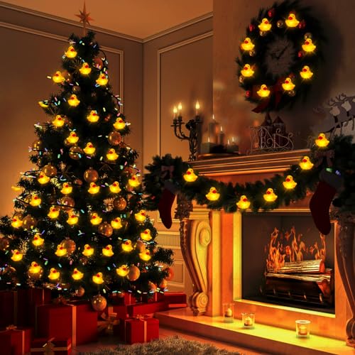 3 Pack Yellow Rubber Duck String Lights Battery Operated Party Decor - Variation of THIS listing