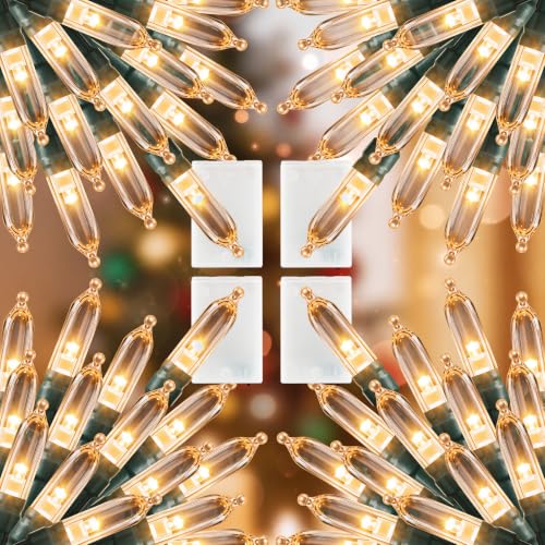 Brightown Warm White Battery String Lights - 4 Pack Indoor Xmas Decor