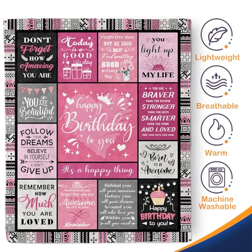 Mother's Day Birthday Gift Blanket - Soft Cozy Flannel Throw 50x60 Inches - Her Sister Wife Variation of THIS listing