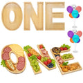 One Letters Charcuterie Board Set - Wooden Food Trays for Celebrations - Variation of THIS listing