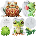 Frog Silicone Mold Toad Fondant Molds Set of 5 - Food-Grade Cake Decorating Tools - Style C