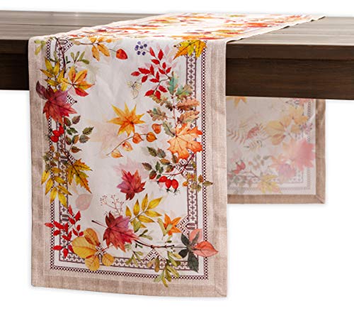 Amarante 14.5 x 90 Inch Cotton Table Runner - Elegant Holiday & Fall Decor