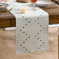 Dark Green Boho Table Runner 12x108 Inch for Farmhouse & Holiday Decor