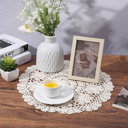Cotton Crochet Doilies 15 Inch Lace Table Decor for Dining & Home