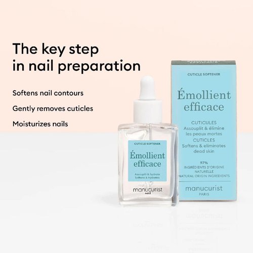 Manucurist Cuticle Remover Gel - 9-Free & 97% Bio-Sourced Ingredients - 0.5 fl oz Bottle