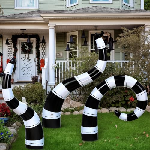 Inflatable Halloween Worm Decorations - Large Yard & Outdoor Decor Set of 3