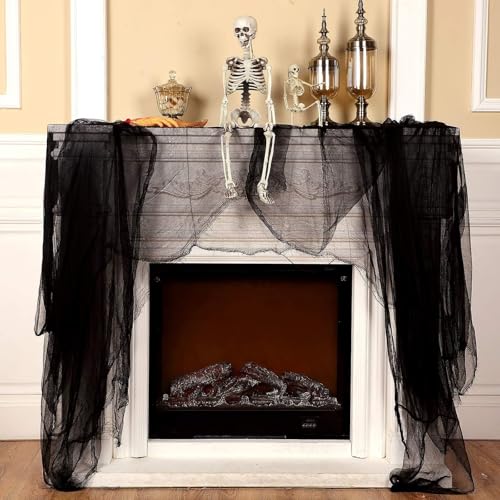 Halloween Black Cheesecloth for Crafting - 39.37 x 393.7 Inch, Variation of THIS listing