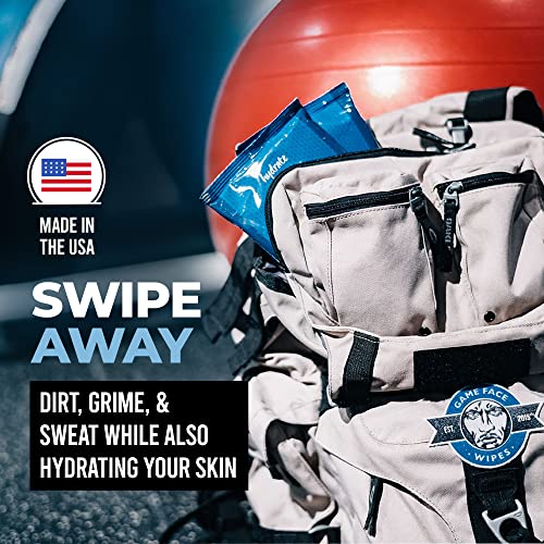 Game Face Cleansing Face Wipes 25 Count Pack XL Size Biodegradable Hydrating Refreshing for Sport & On-the-Go — Variation of THIS listing