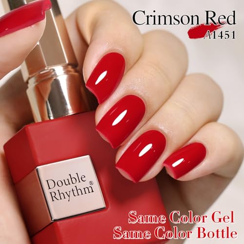 Red Coral Gel Nail Polish 15ML - Same Color, Soak Off, Long-Lasting Manicure
