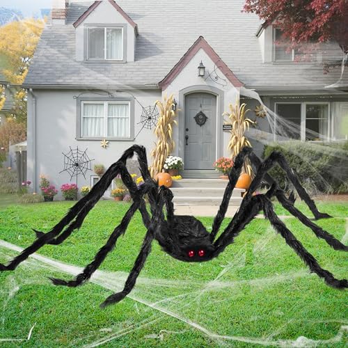 Giant Halloween Spider Decoration - 108 Inch Outdoor & Indoor Haunted House Prop