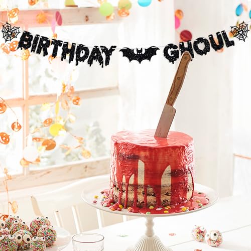 Halloween Birthday Banner - Ghoul, Ghost & Spooky Party Decorations