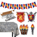 Medieval Renaissance Halloween Party Decorations Set - Banner, Cards, Tablecloth