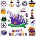 Halloween Door Magnets 16 Pack - Spooky Pumpkin & Ghost Decorations Waterproof Reusable
