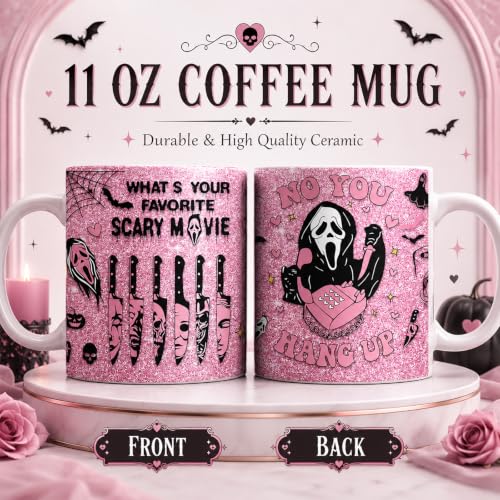 Halloween Coffee Mug 11oz Gothic Scream Cup for Women & Girls