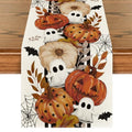 Halloween Table Runner 13x72 Inch Beige Polyester Home Party Decor - Artoid Mode