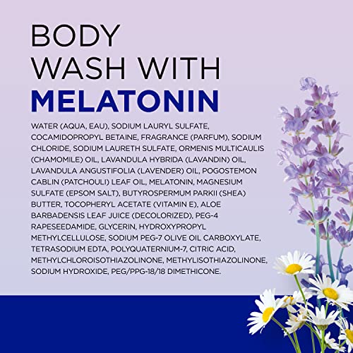 Dr Teal's Body Wash with Pure Epsom Salt, Sleep Blend with Melatonin, 24 fl oz (Pack of 4)