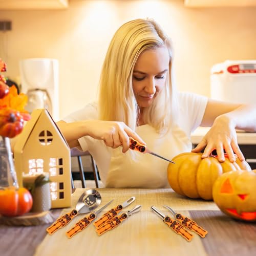 8-Piece Stainless Steel Pumpkin Carving Kit with Plastic Storage Box - Heavy Duty Halloween Tools