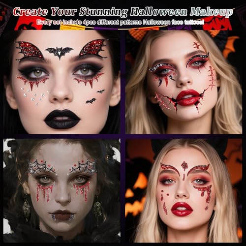 Halloween Face Stickers Set - B-Halloween Face Stickers Variation