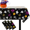 Halloween Spider Web Tablecloth Set - 3 Pack 54x108 Inch Plastic Cover for Party Decorations