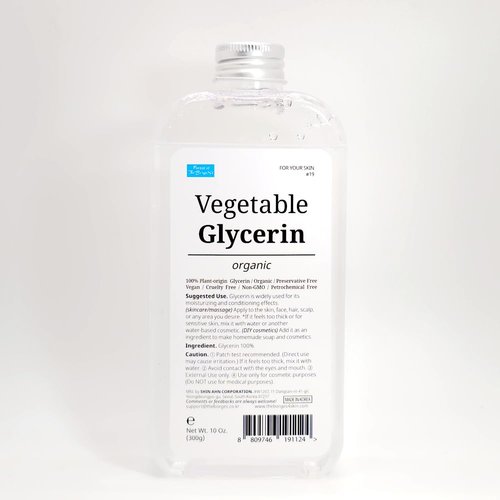 FOREST OF THE BORGES'S Vegetable Glycerin, 10 oz. (300g) organic, glycerine, moisturizer, for skin, scalp, DIY cosmetics, glycerin for skin, glicerina para la piel, organic vegetable glycerin