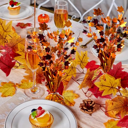 Fall Maple Leaves Table Centerpiece Autumn Party Decoration Set